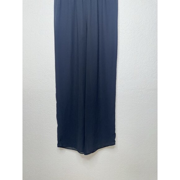 VICTORIA'S SECRET Swim Cover Lace Pants SHEER Black Medium Lingerie Wide Leg R2 - Picture 10 of 11